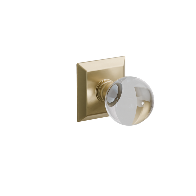 Emtek  Door Handle -  Bristol Knob Quincy Rosette - Glass