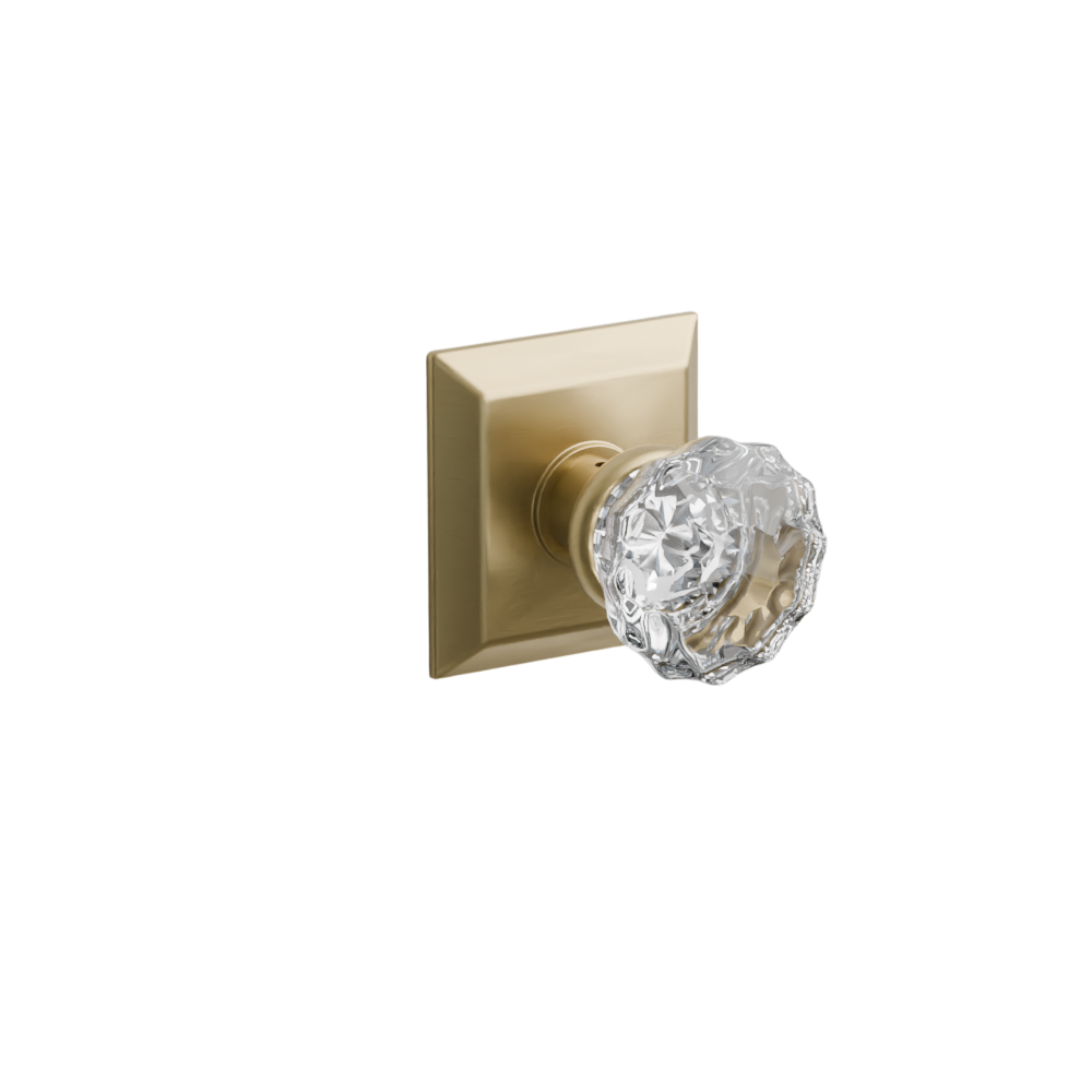Emtek  Door Handle -  Astoria Knob Quincy Rosette - Glass