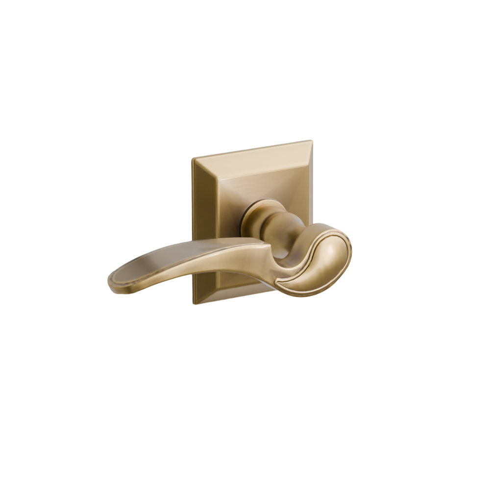 Emtek  Door Handle - Coventry Lever Quincy Rosette - Designer Brass