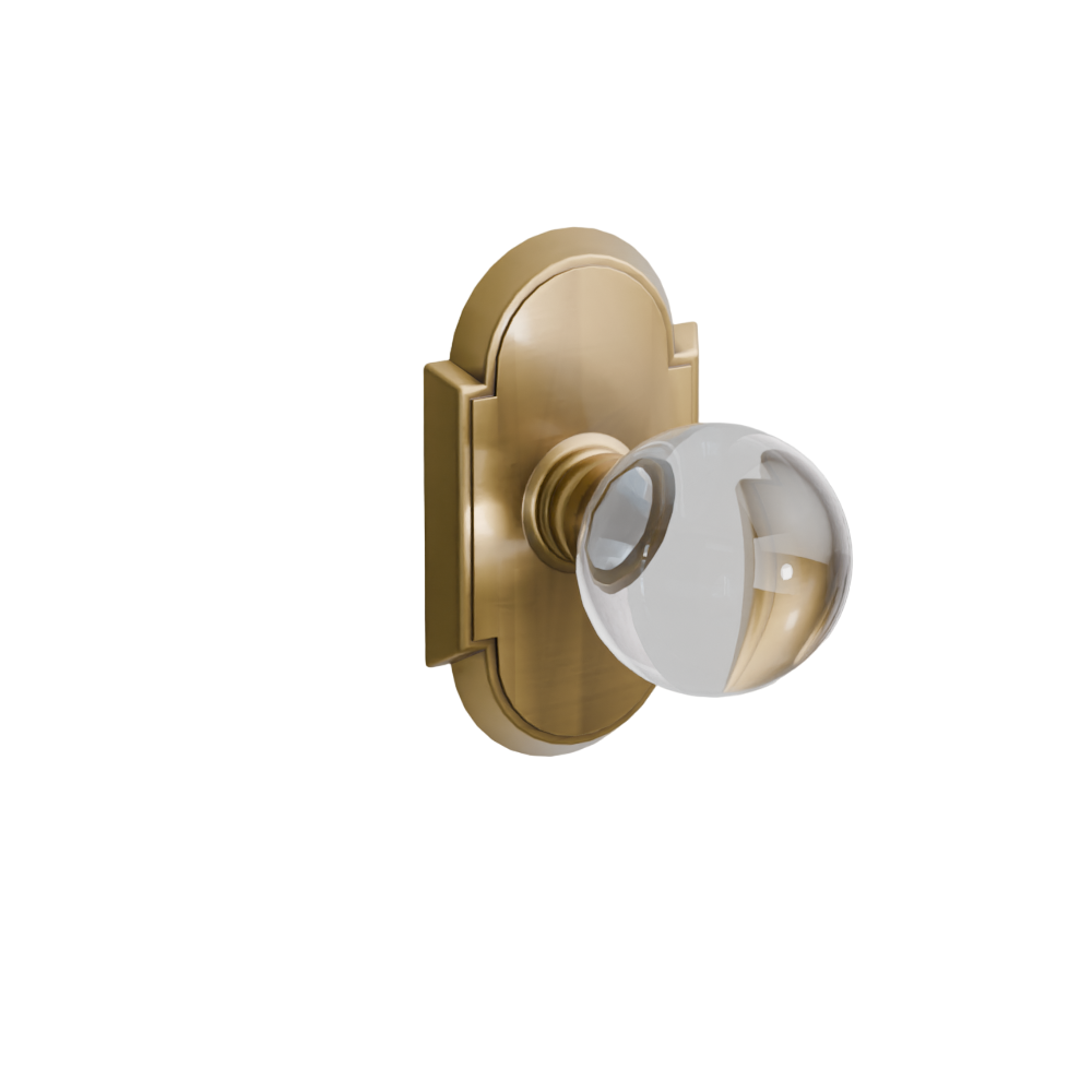 Emtek Door Handle - Bristol Knob #8 Rosette - Glass