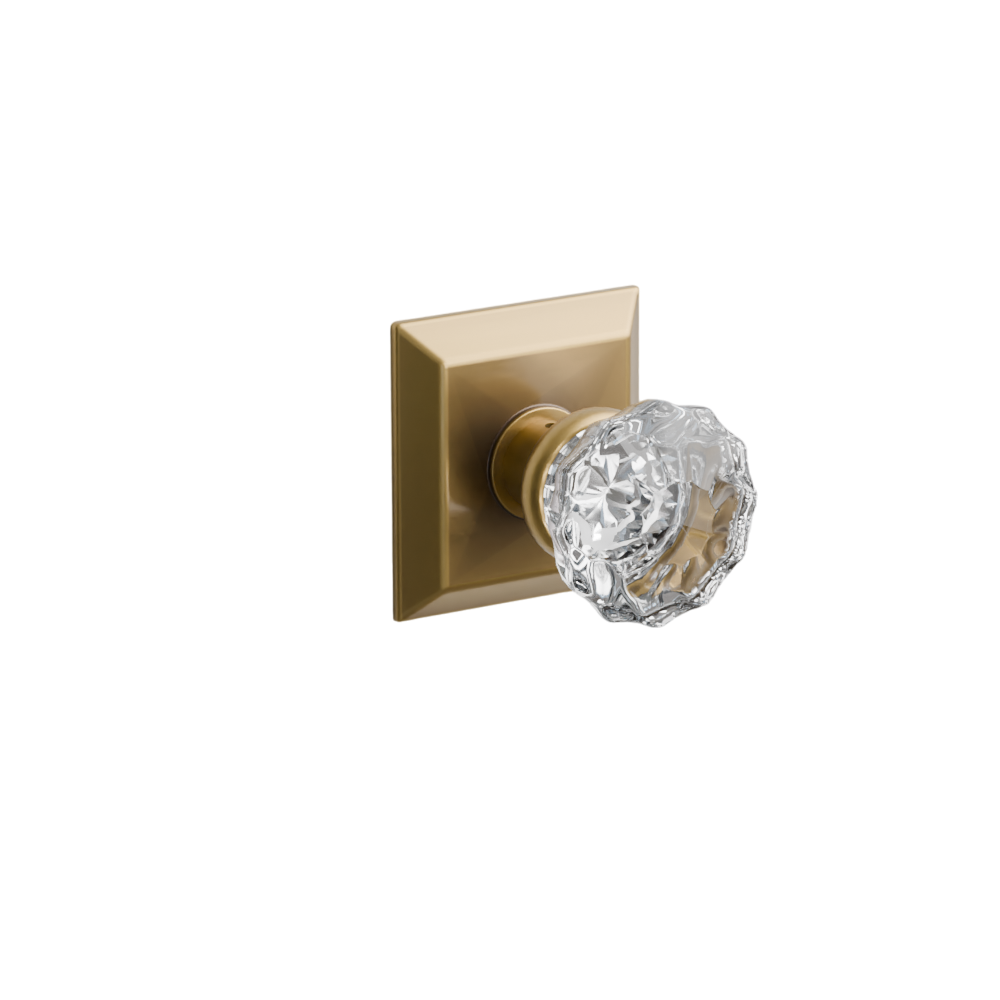 Emtek  Door Handle -  Astoria Knob Quincy Rosette - Glass