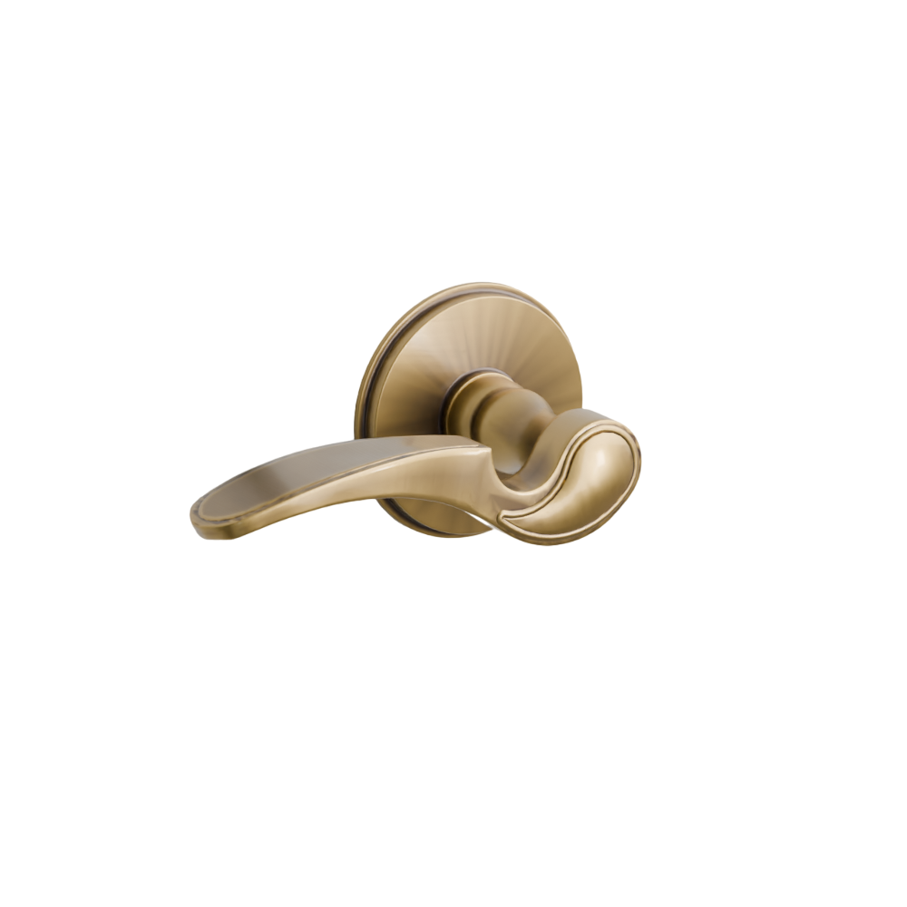 Emtek Door Handle - Coventry Lever Watford Rosette - Designer Brass