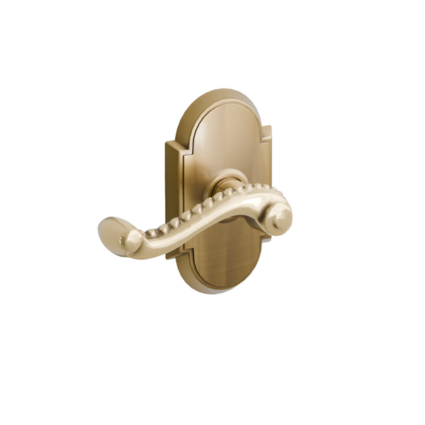 Emtek Door Handle -Rope  Lever #8 Rosette - Designer Brass