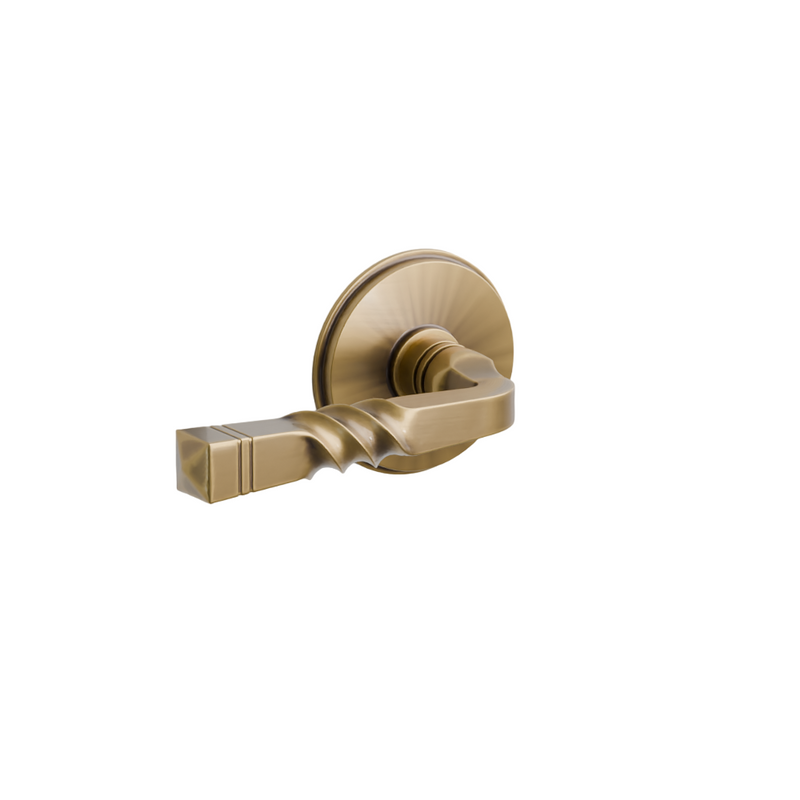 Emtek Door Handle - Santa Fe Lever Watford Rosette - Designer Brass