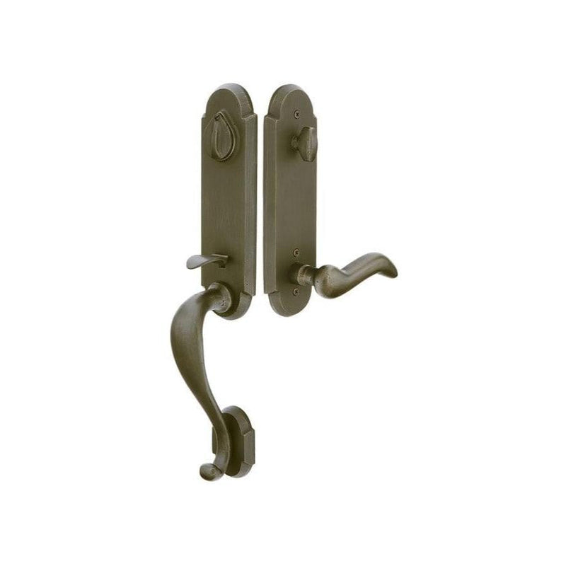 Emtek Sandcast Bronze Tubular Entrance Handlesets - Remington