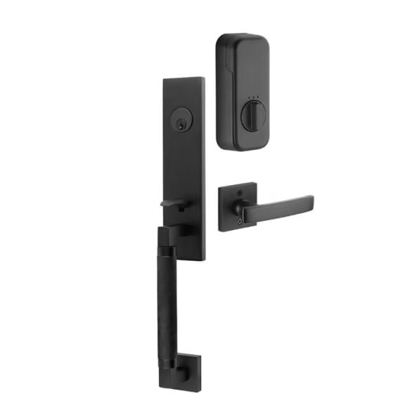 Emtek Brass Tubular Entrance Handlesets - Hercules Knurled Monolithic