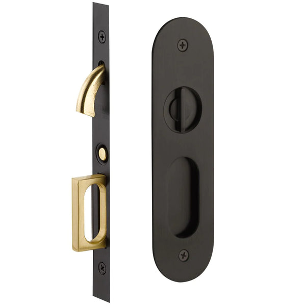 Emtek Narrow Oval Pocket Door Mortise Locks