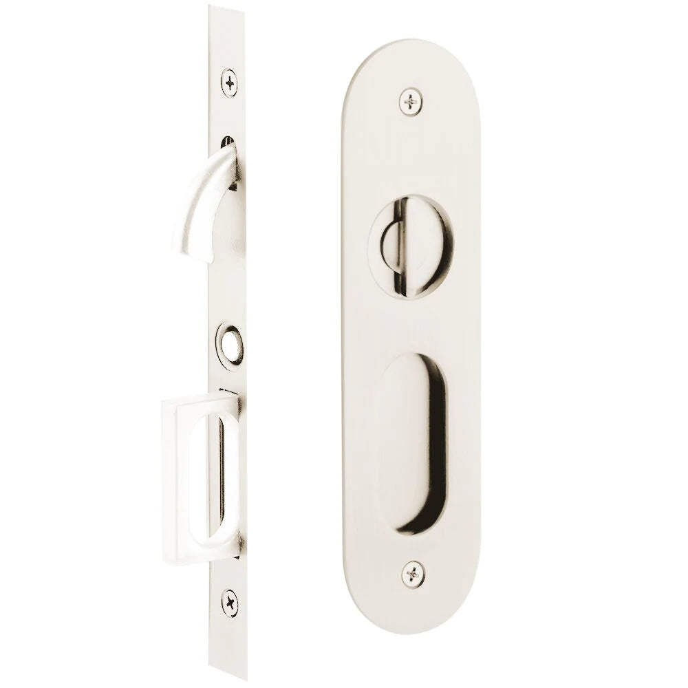 Emtek Narrow Oval Pocket Door Mortise Locks