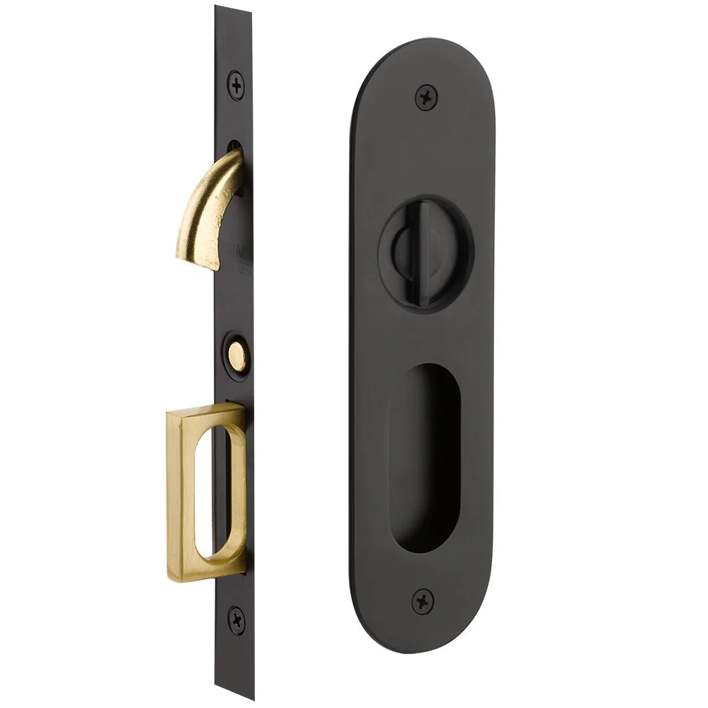 Emtek Narrow Oval Pocket Door Mortise Locks