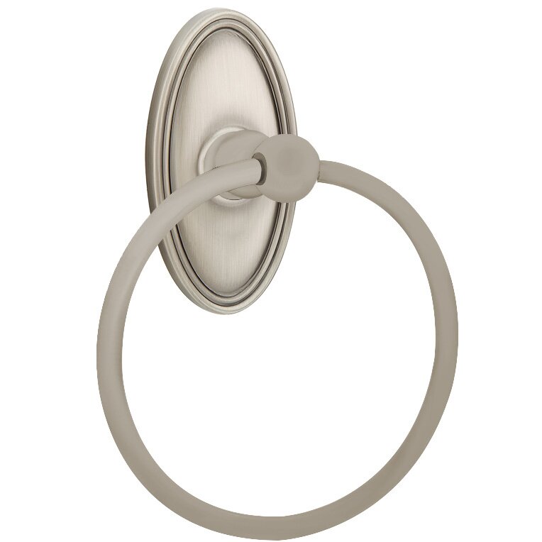 Emtek Traditional Brass Towel Ring with Oval Rosette
