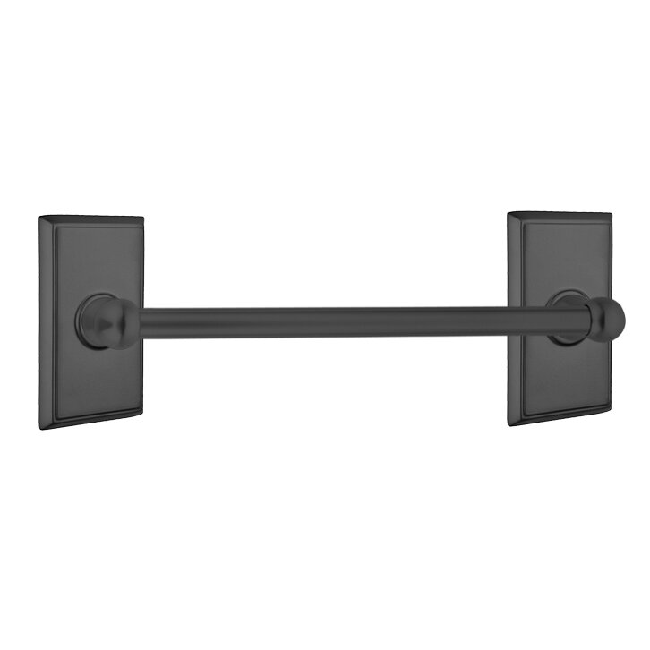 Emtek Traditional Brass Towel Bar with Rectangular Rosette