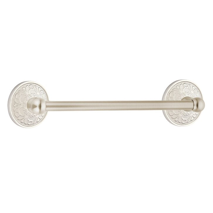 Emtek Traditional Brass Towel Bar with Lancaster Rosette