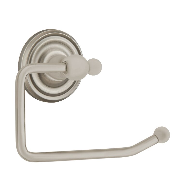 Emtek Traditional Brass Paper Holder - Bar Style with Regular Rosette