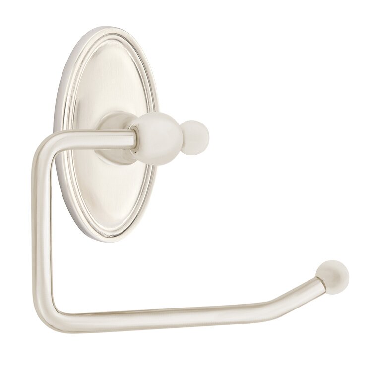 Emtek Traditional Brass Paper Holder - Bar Style with Oval Rosette