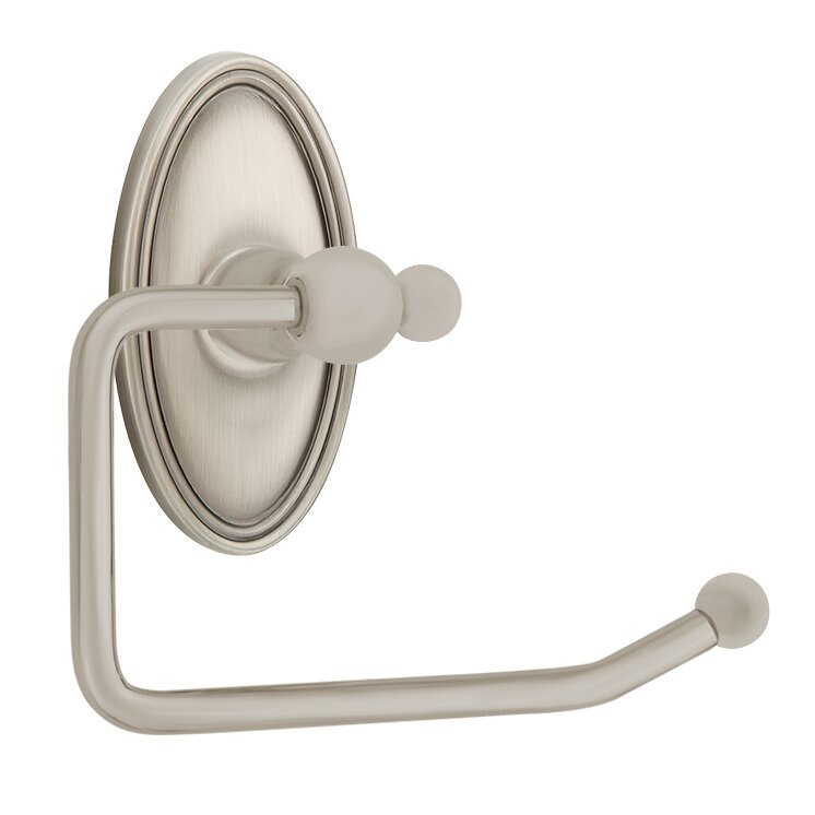Emtek Traditional Brass Paper Holder - Bar Style with Oval Rosette