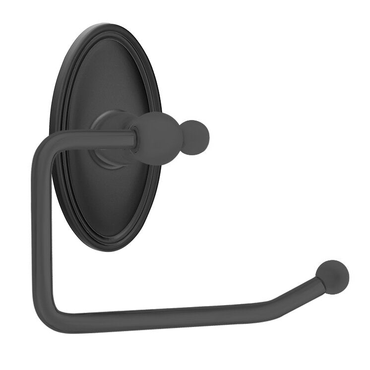 Emtek Traditional Brass Paper Holder - Bar Style with Oval Rosette
