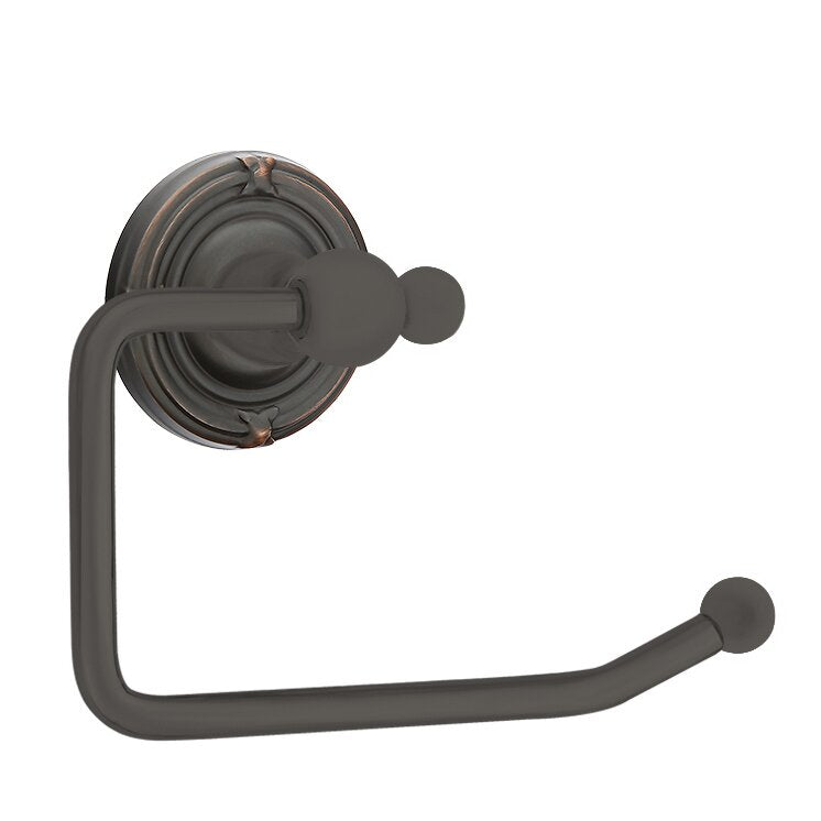 Emtek Traditional Brass Paper Holder - Bar Style with Ribbon & Reed Rosette