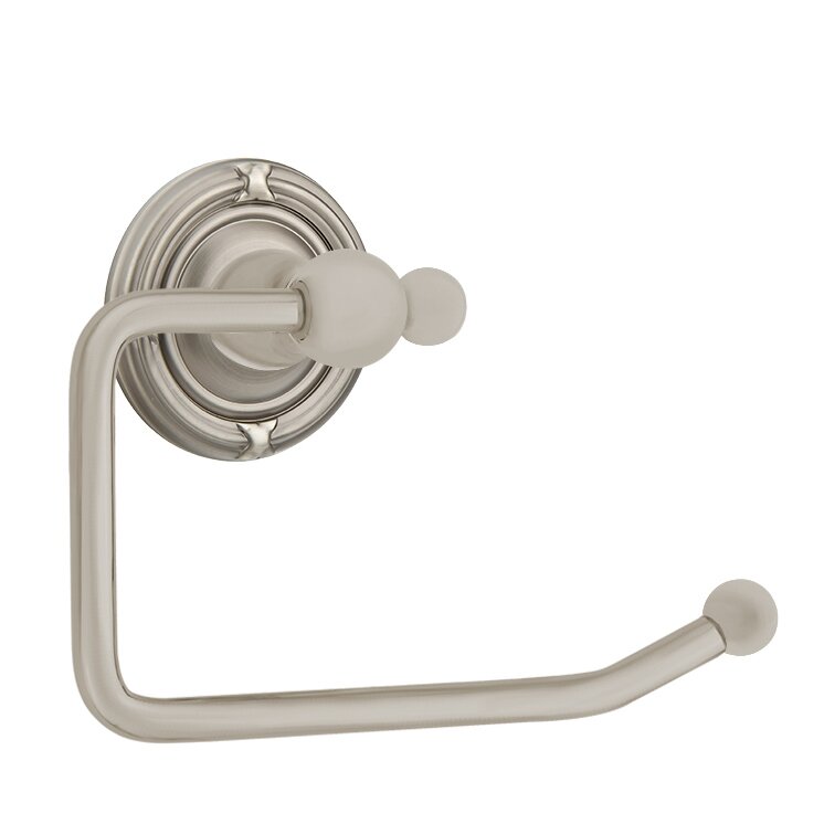 Emtek Traditional Brass Paper Holder - Bar Style with Ribbon & Reed Rosette