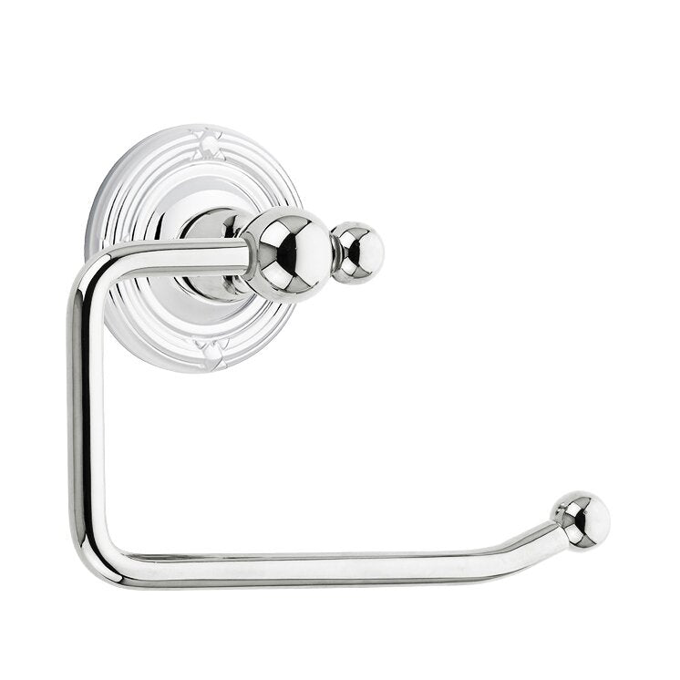 Emtek Traditional Brass Paper Holder - Bar Style with Ribbon & Reed Rosette