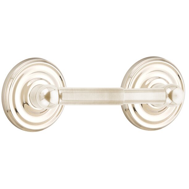 Emtek Traditional Brass Paper Holder - Spring Rod Style with Regular Rosette
