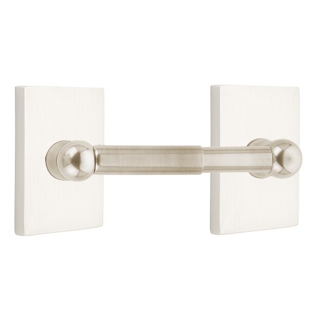 Emtek Traditional Brass Paper Holder - Spring Rod Style with Rectangular Rosette