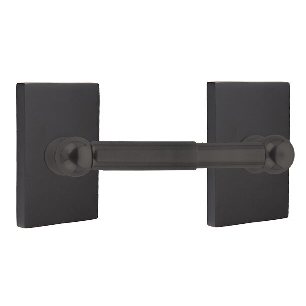 Emtek Traditional Brass Paper Holder - Spring Rod Style with Rectangular Rosette
