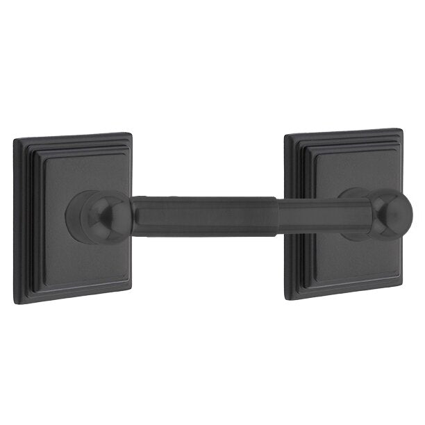 Emtek Traditional Brass Paper Holder - Spring Rod Style with Wilshire Rosette