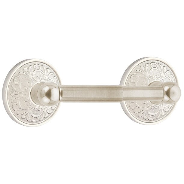 Emtek Traditional Brass Paper Holder -  Spring Rod Style with Lancaster Rosette
