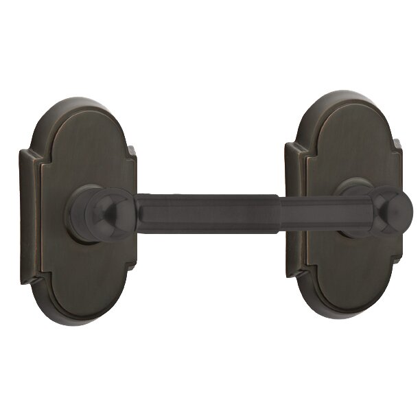 Emtek Traditional Brass Paper Holder - Spring Rod Style with #8 Rosette