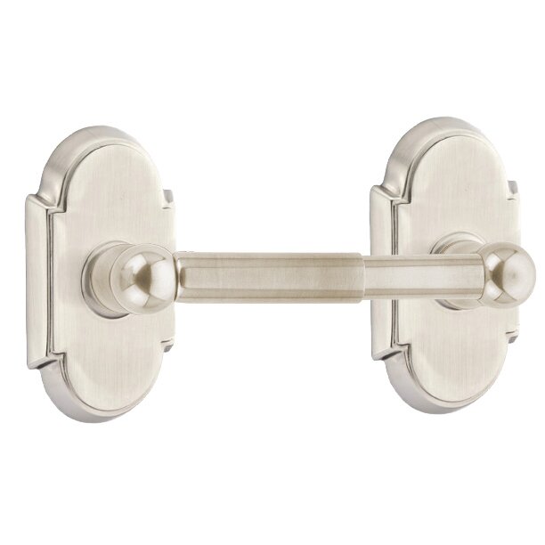 Emtek Traditional Brass Paper Holder - Spring Rod Style with #8 Rosette