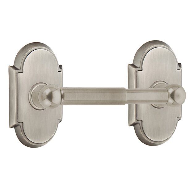 Emtek Traditional Brass Paper Holder - Spring Rod Style with #8 Rosette