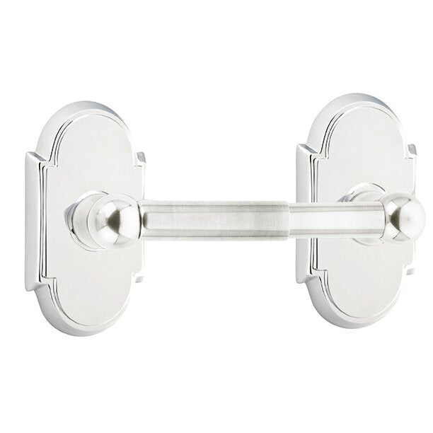 Emtek Traditional Brass Paper Holder - Spring Rod Style with #8 Rosette