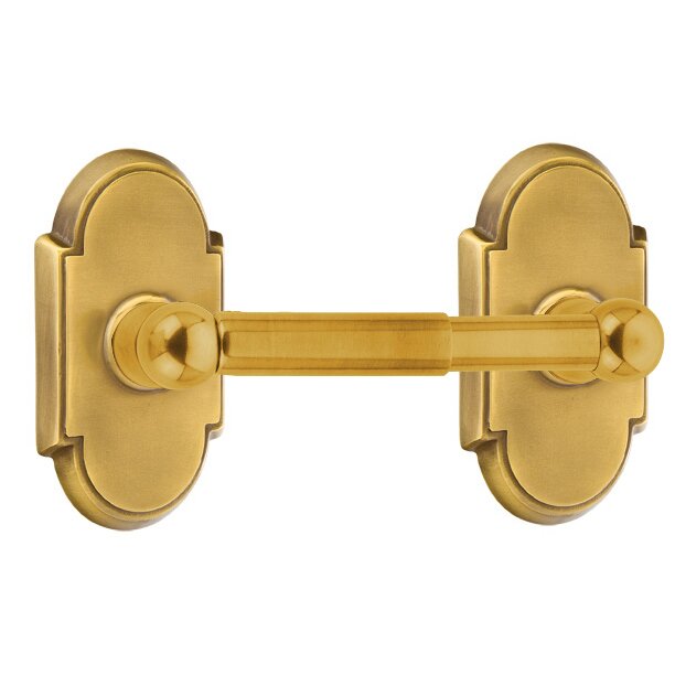 Emtek Traditional Brass Paper Holder - Spring Rod Style with #8 Rosette