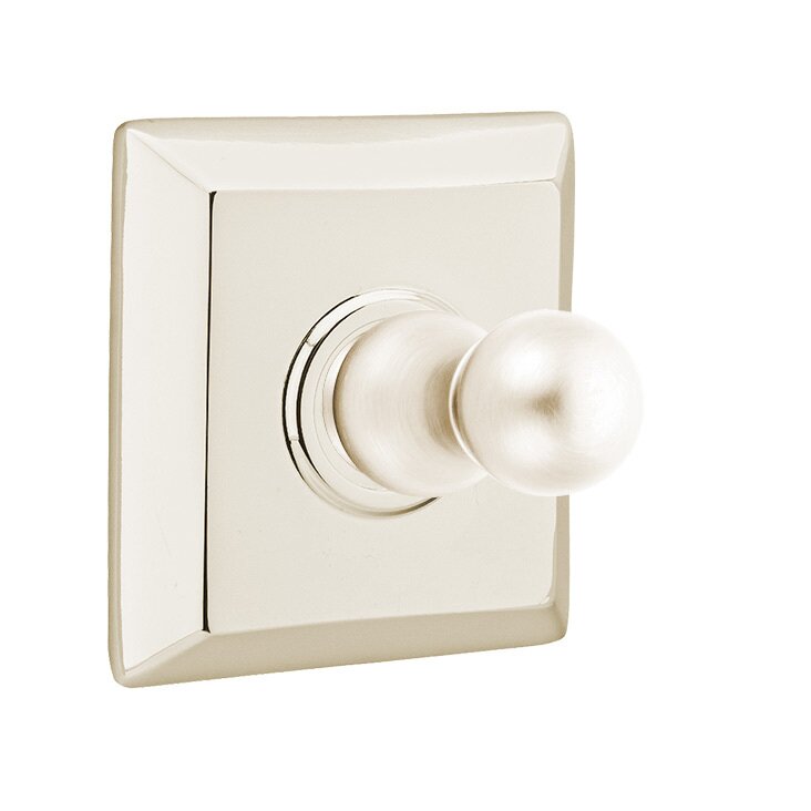 Emtek Traditional Brass Single Hook with Quincy Rosette