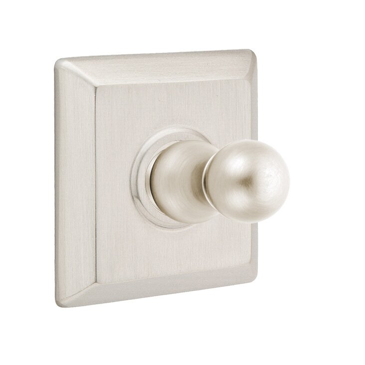 Emtek Traditional Brass Single Hook with Quincy Rosette