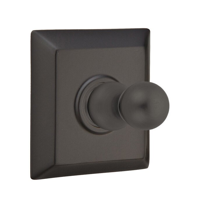 Emtek Traditional Brass Single Hook with Quincy Rosette