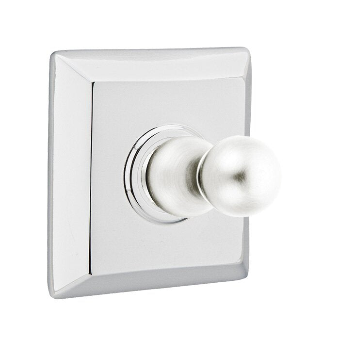 Emtek Traditional Brass Single Hook with Quincy Rosette