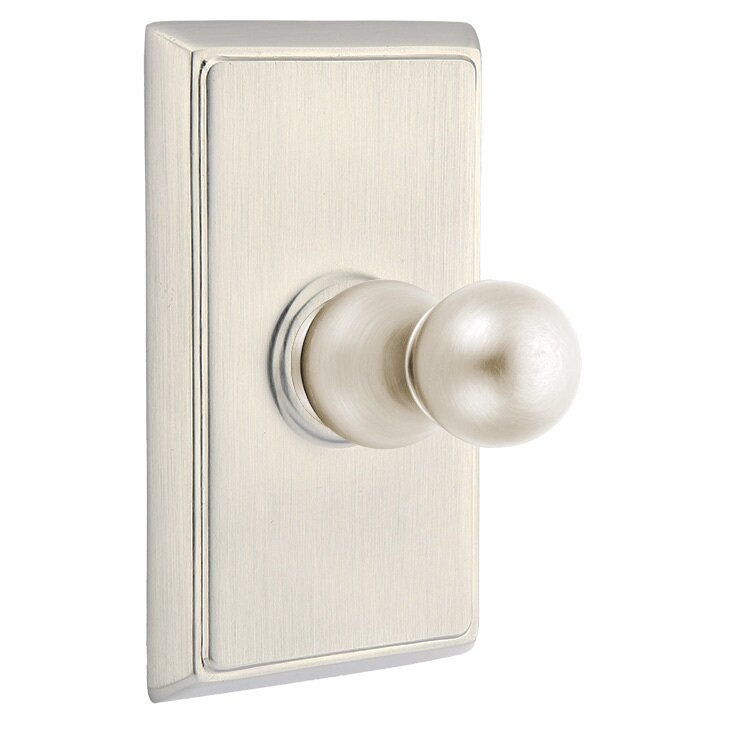 Emtek Traditional Brass Single Hook with Rectangular Rosette