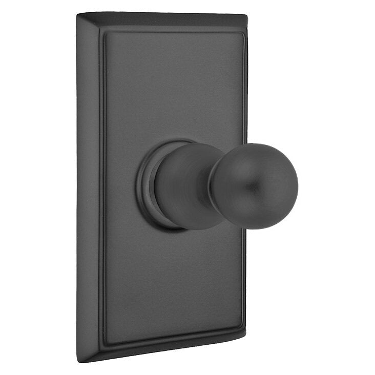 Emtek Traditional Brass Single Hook with Rectangular Rosette