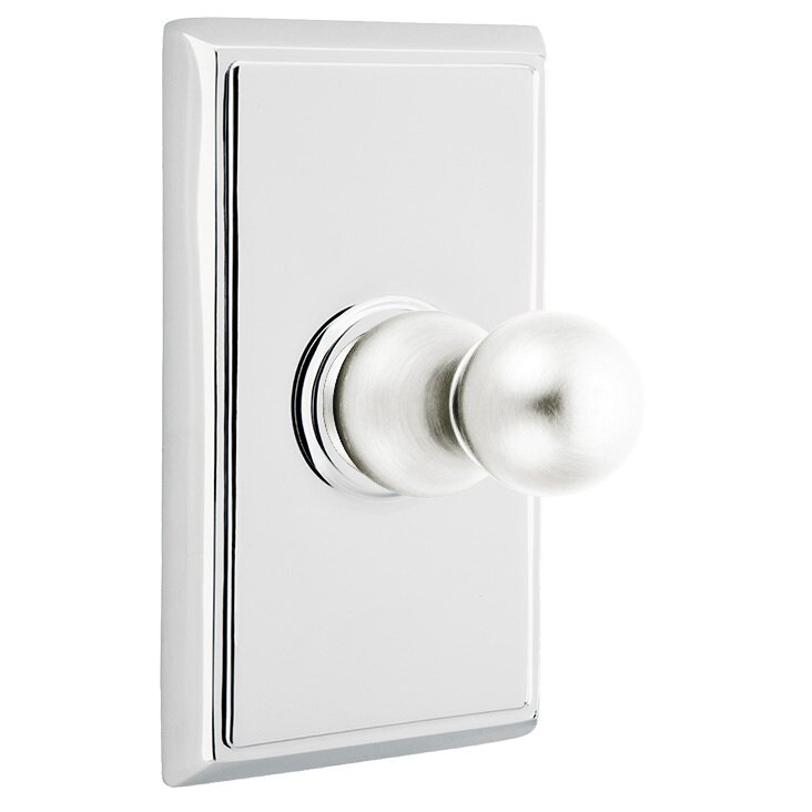 Emtek Traditional Brass Single Hook with Rectangular Rosette