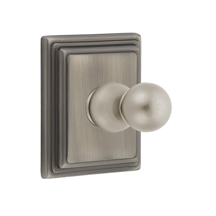 Emtek Traditional Brass Single Hook with Wilshire Rosette