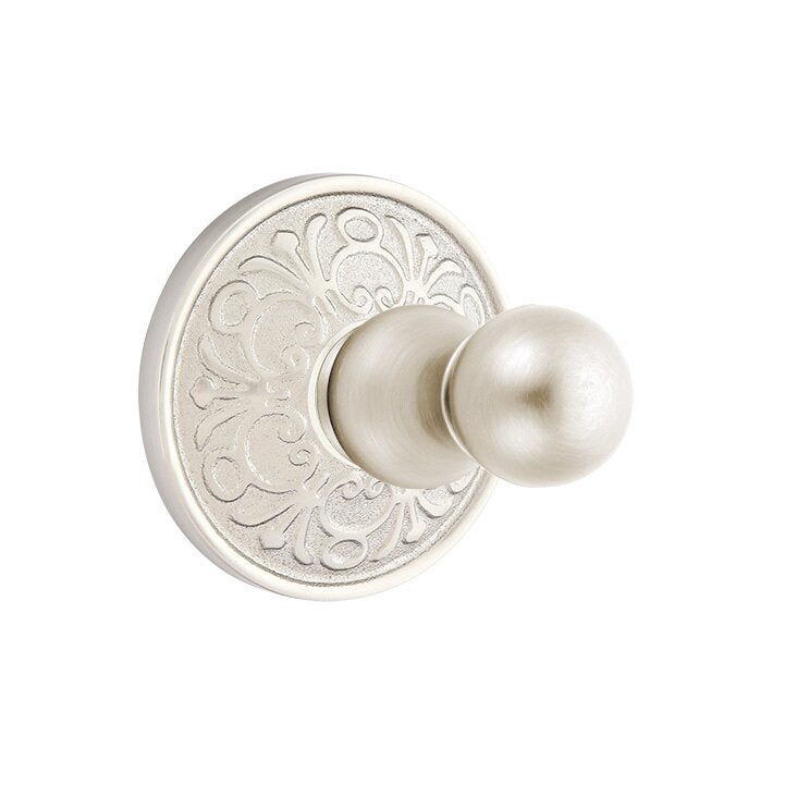 Emtek Traditional Brass Single Hook with Lancaster Rosette