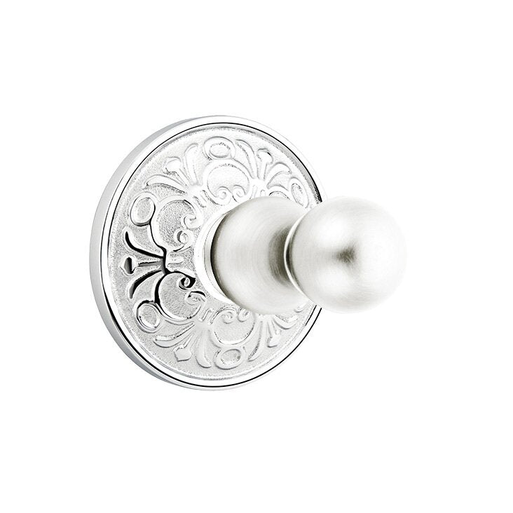 Emtek Traditional Brass Single Hook with Lancaster Rosette