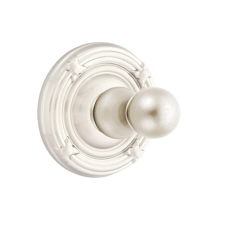 Emtek Traditional Brass Single Hook with Ribbon & Reed Rosette