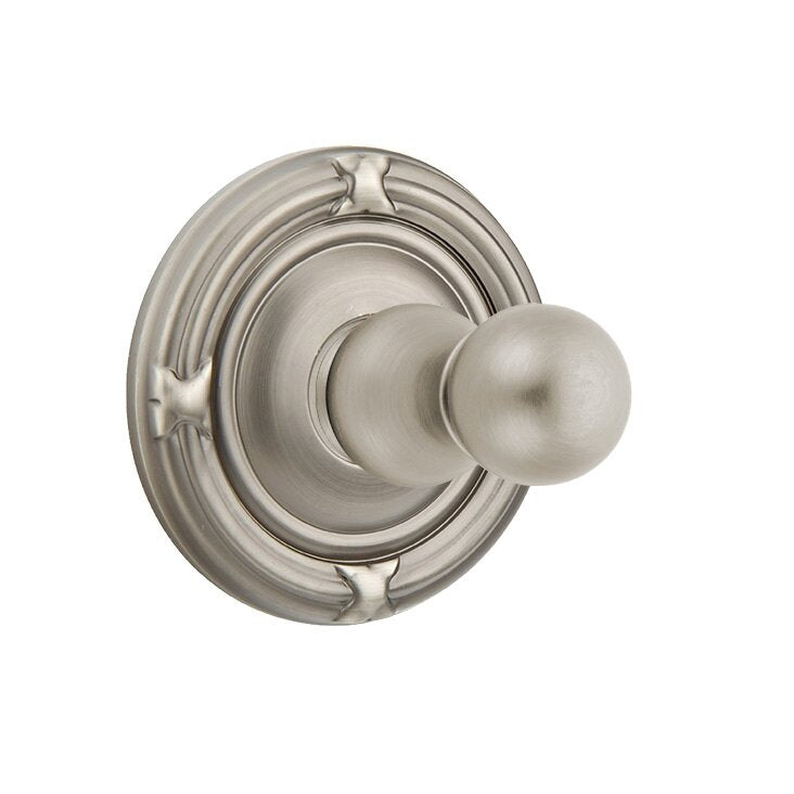 Emtek Traditional Brass Single Hook with Ribbon & Reed Rosette