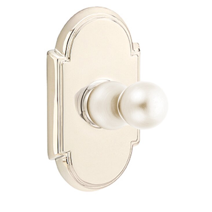 Emtek Traditional Brass Single Hook with #8 Rosette