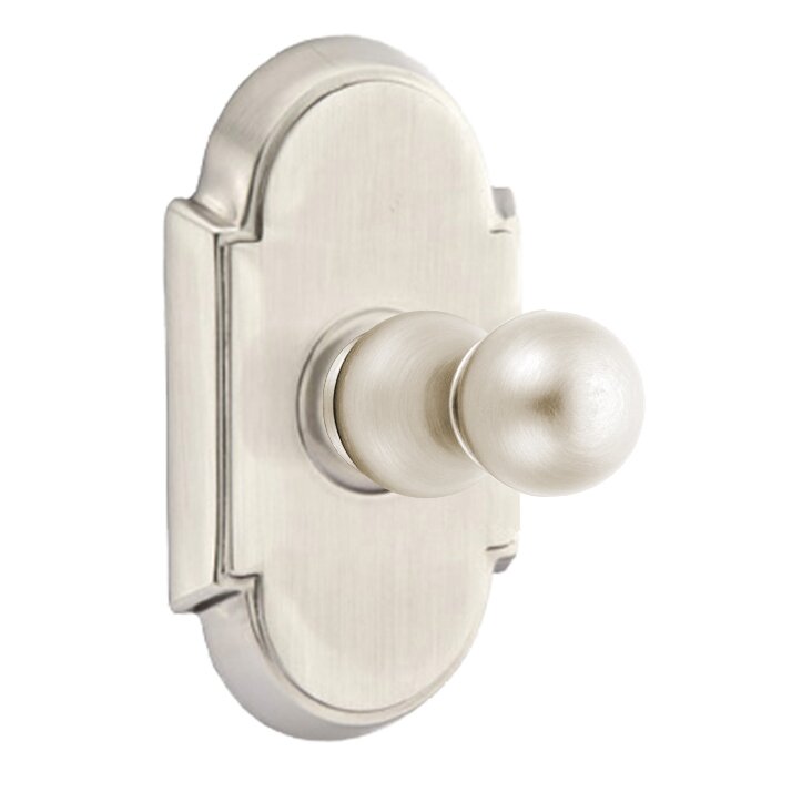 Emtek Traditional Brass Single Hook with #8 Rosette