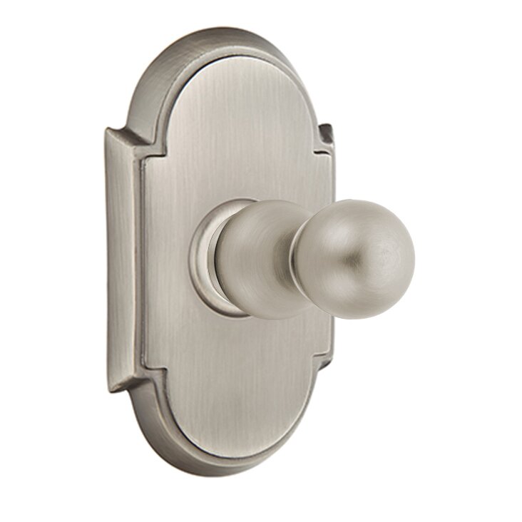 Emtek Traditional Brass Single Hook with #8 Rosette