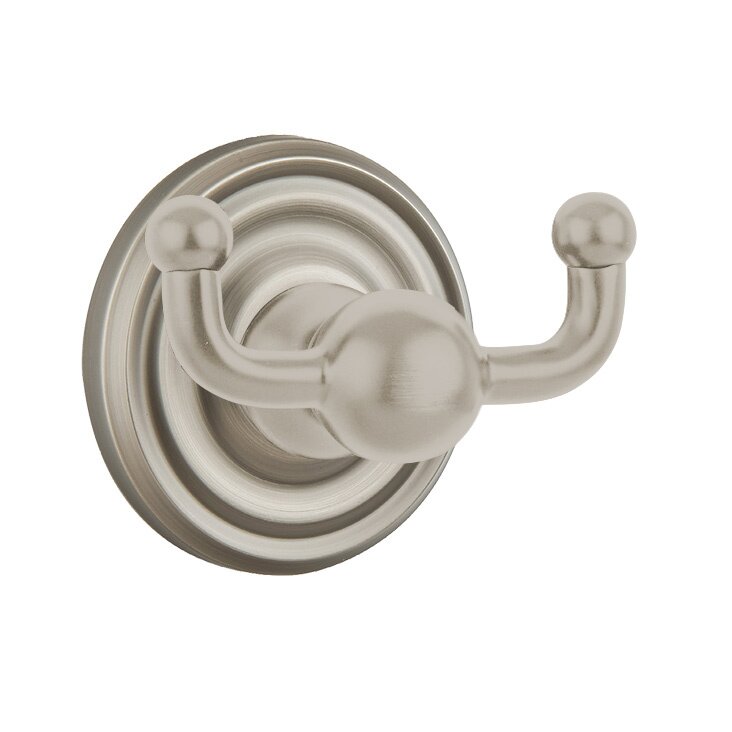Emtek Traditional Brass Double Hook with Regular Rosette