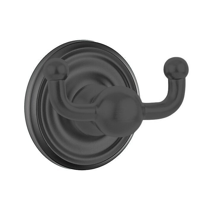 Emtek Traditional Brass Double Hook with Regular Rosette